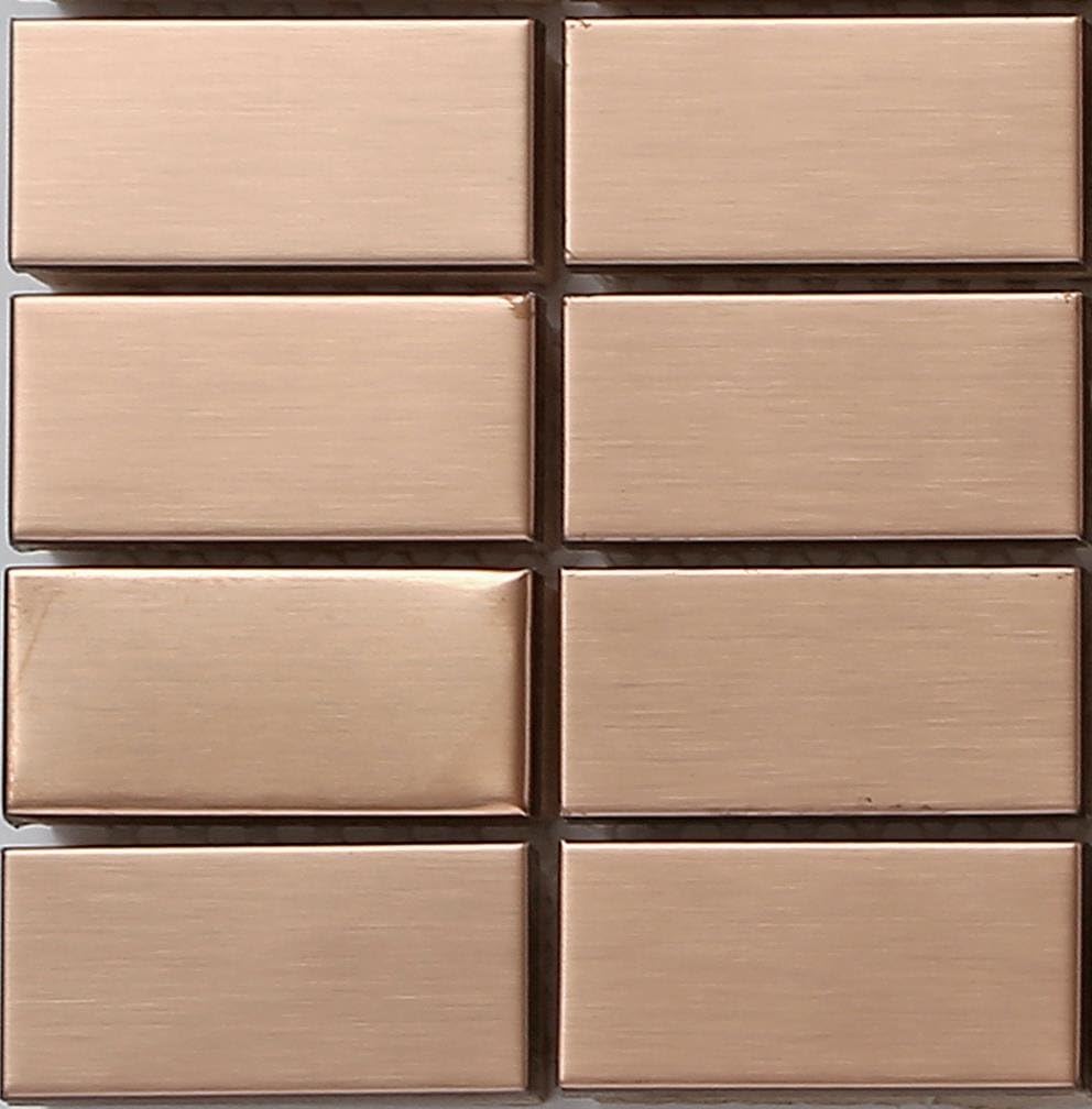 Copper Effect Stainless Steel Mosaic Wall Tiles (MT0105) (Sample)
