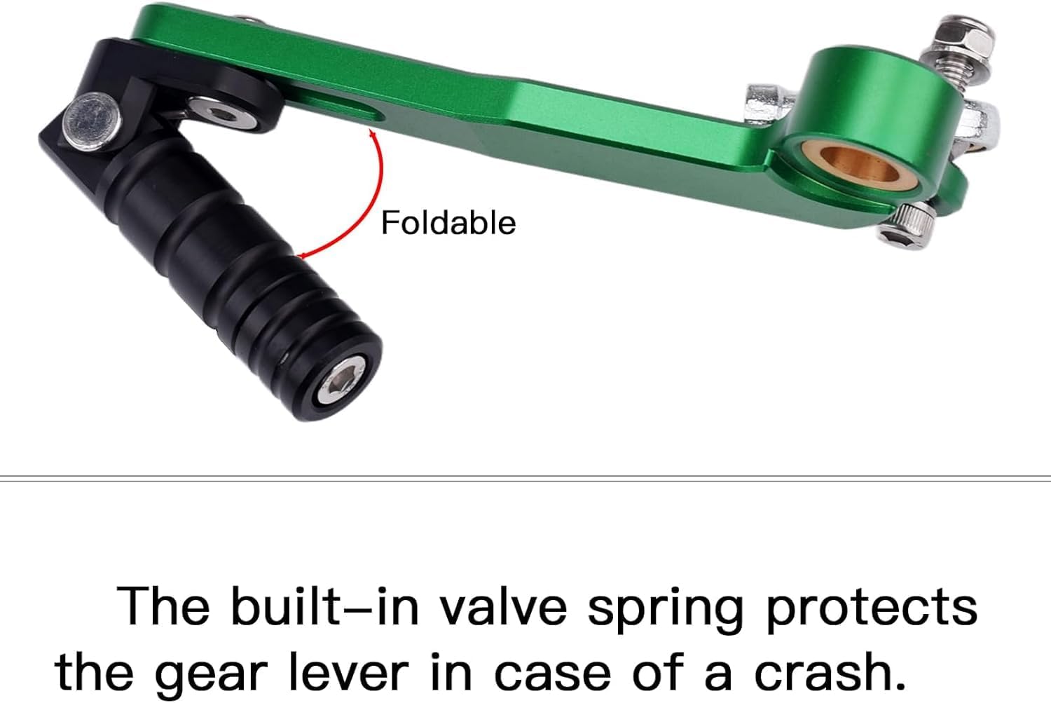 BYEMTTYMotorcycle Shift Lever, Adjustable Aluminum Alloy, Compatible with Kawasaki Ninja650 1000SX,Z650/800/900/1000 Z650/900RS Cafe 2018-2025 General (Green)