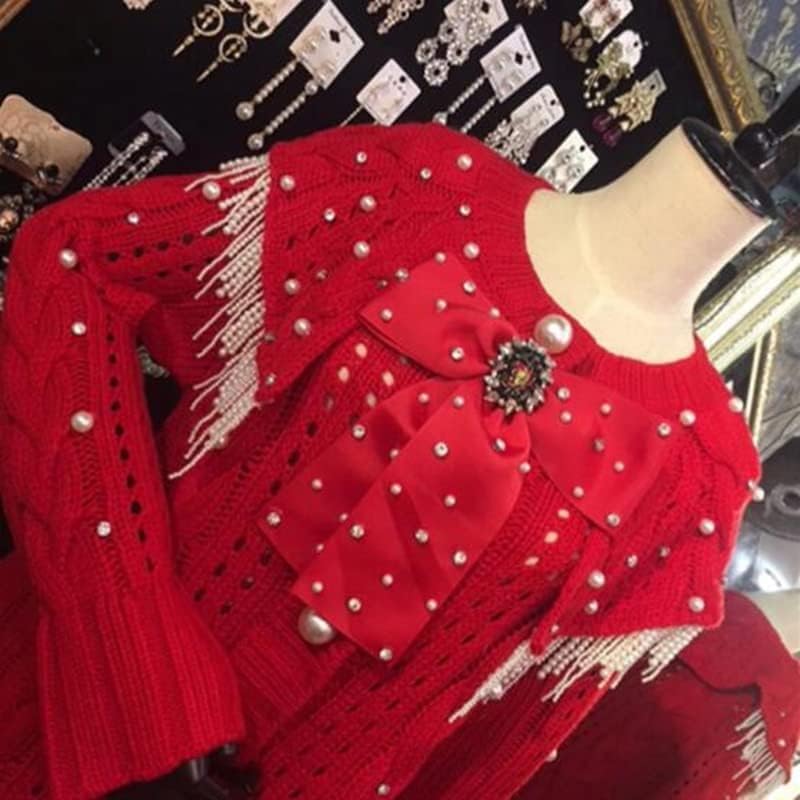 Miniatura 6 de 1 yarda blanca negra larga perla flecos abalorios encaje adorno perla colgante borlas vestido de la ropa borla flecos encaje decoración zapatos