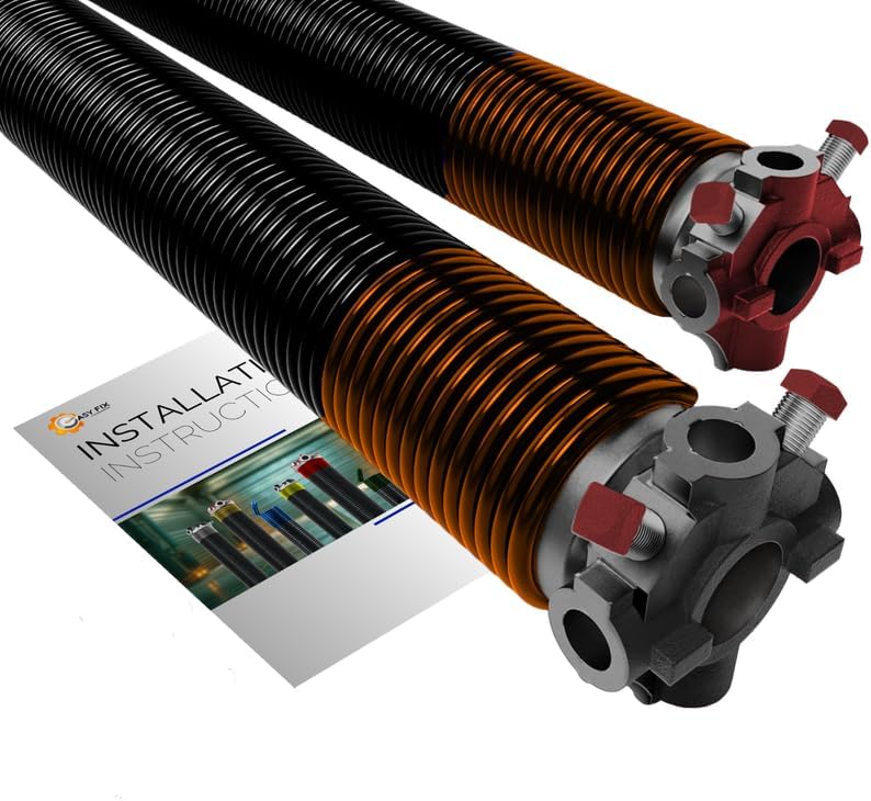 Muelles de torsión para puerta de garaje, 273 x 2 x 36 pulgadas, para reparación de puertas de garaje, para el lado izquierdo y derecho de la puerta