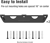 Vista 3 de UNITEDPOWER Soporte de amoladora angular - Estante de almacenamiento/soporte de 4 bahías con colgador de cable, soporte de montaje en pared