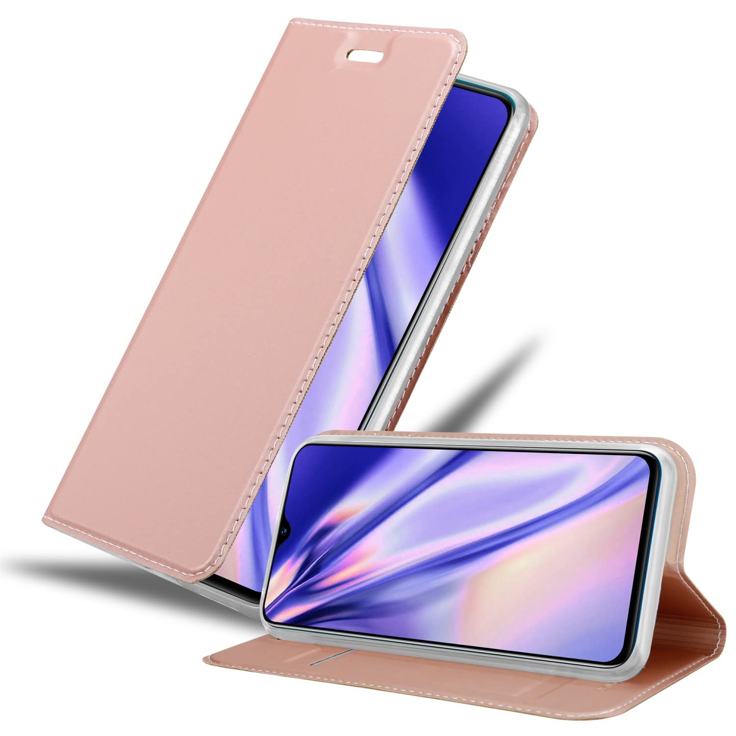 Cadorabo Flip Hülle Für Realme 5 PRO / Realme Q – Kunstleder Mit Standfunktion & Kartenfächern, Schwarz