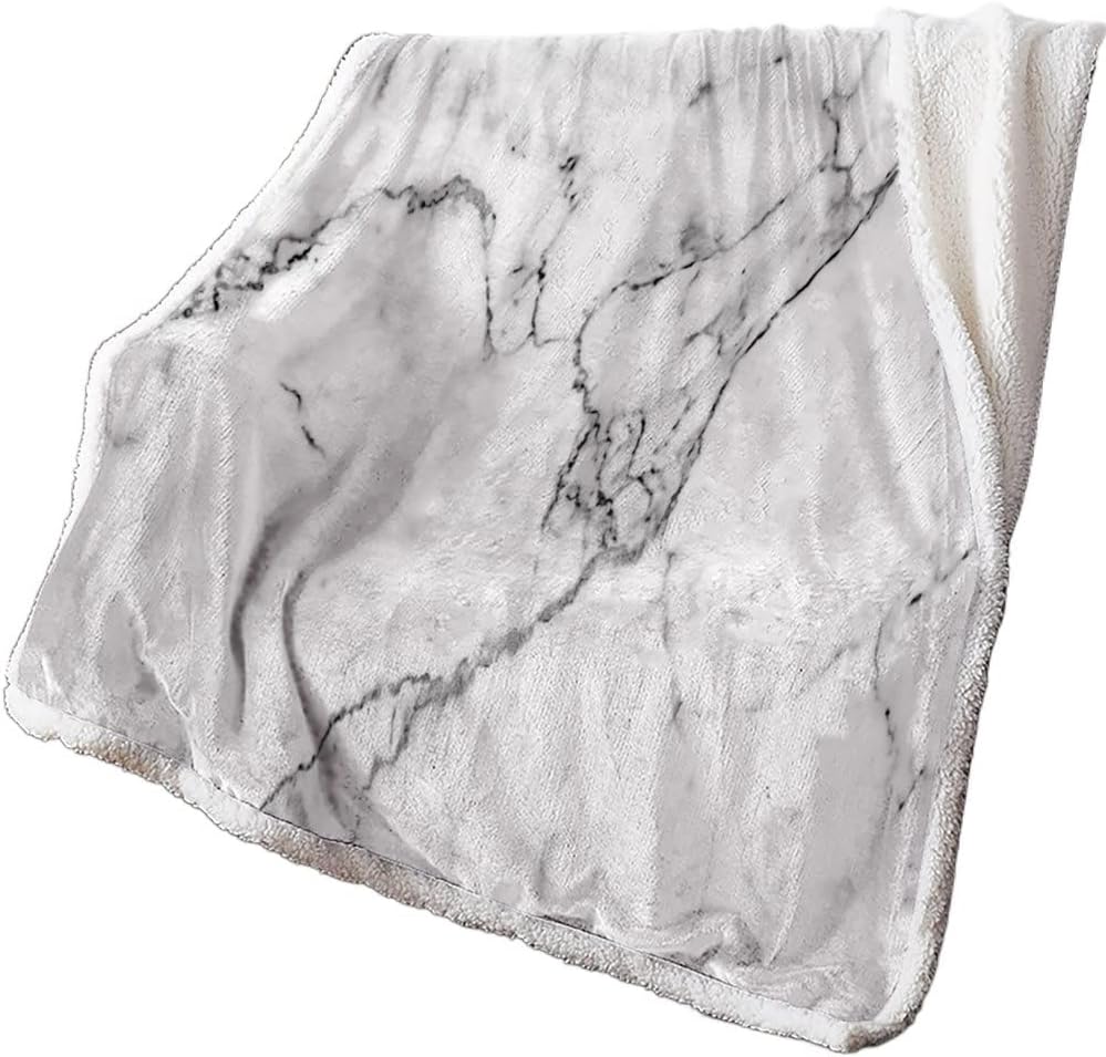 Marble Rift Texture Art Sherpa Blanket Velvet Flannel Bedspreads Office Nap Throw Sofa Cover Bedding