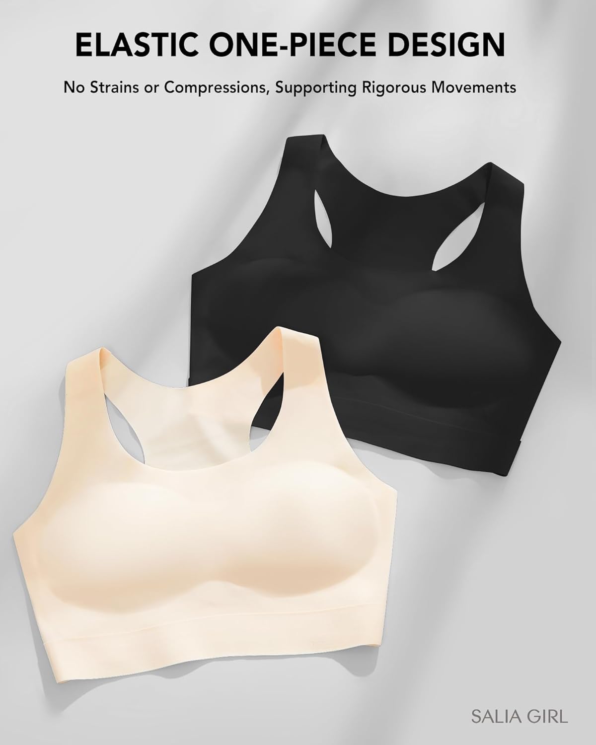 SALIA GIRL Seamless Training Bras for Girls 10-12, Racerback Teen Bra Soft Light Sports Bra 12-16 with Fixed Padding - Image 5