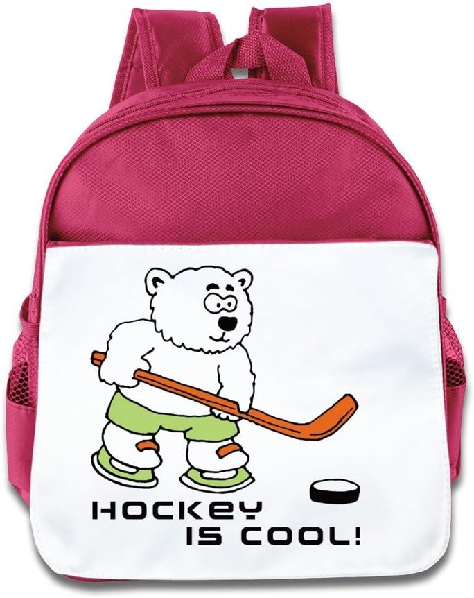 School Bag Hockey Is Cool Polar Bear Children Backpacks Cute Pink Bags