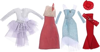 ibasenice 4 Conjuntos De Roupas De Bonecas B07Glmhss8 Naturalistas Moda Boneca Mini Acessórios Vestidos Na Moda Vestido Conjunto Boneca Suprimentos Acessórios Para Bonecas Bebê