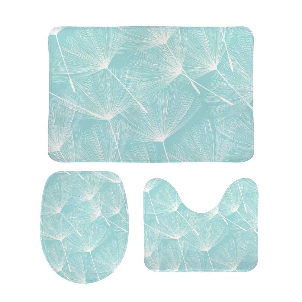 Tapis de bain absorbant contre les sols glissants lot de 3 pissenlit intérieur
