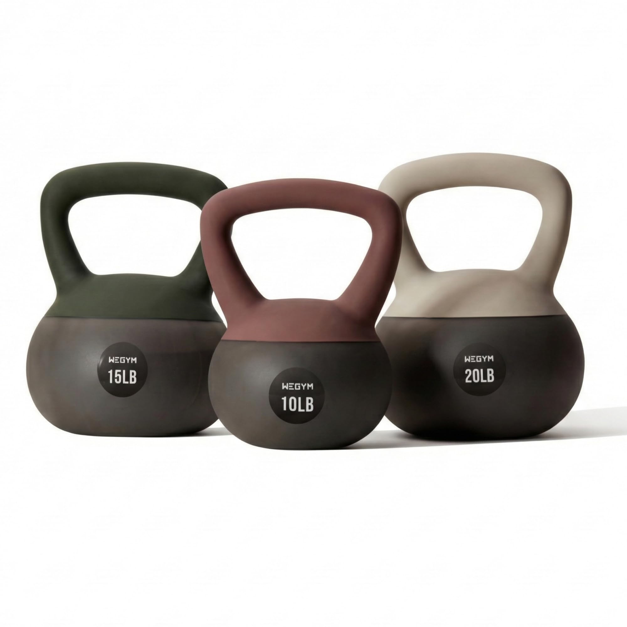 WeGym Soft Kettlebells with Cushioned Impact-Resistant Base and Anti-Slip, Wide-Grip Handle for Home Workouts, Weightlifting, and Full Body Strength Training