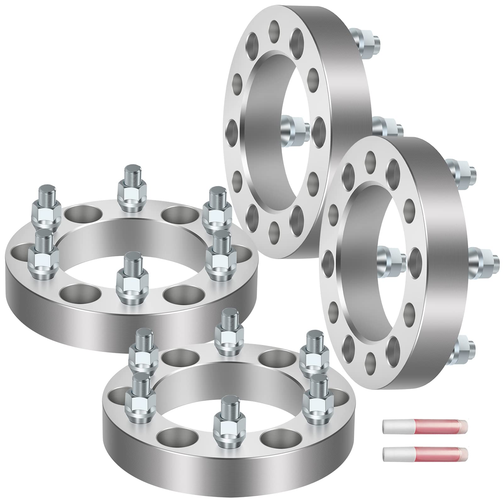 SCITOO 4Pcs 6x5.5 Wheel Spacers 1.25 inch for Toyota Silver Wheel Adapters