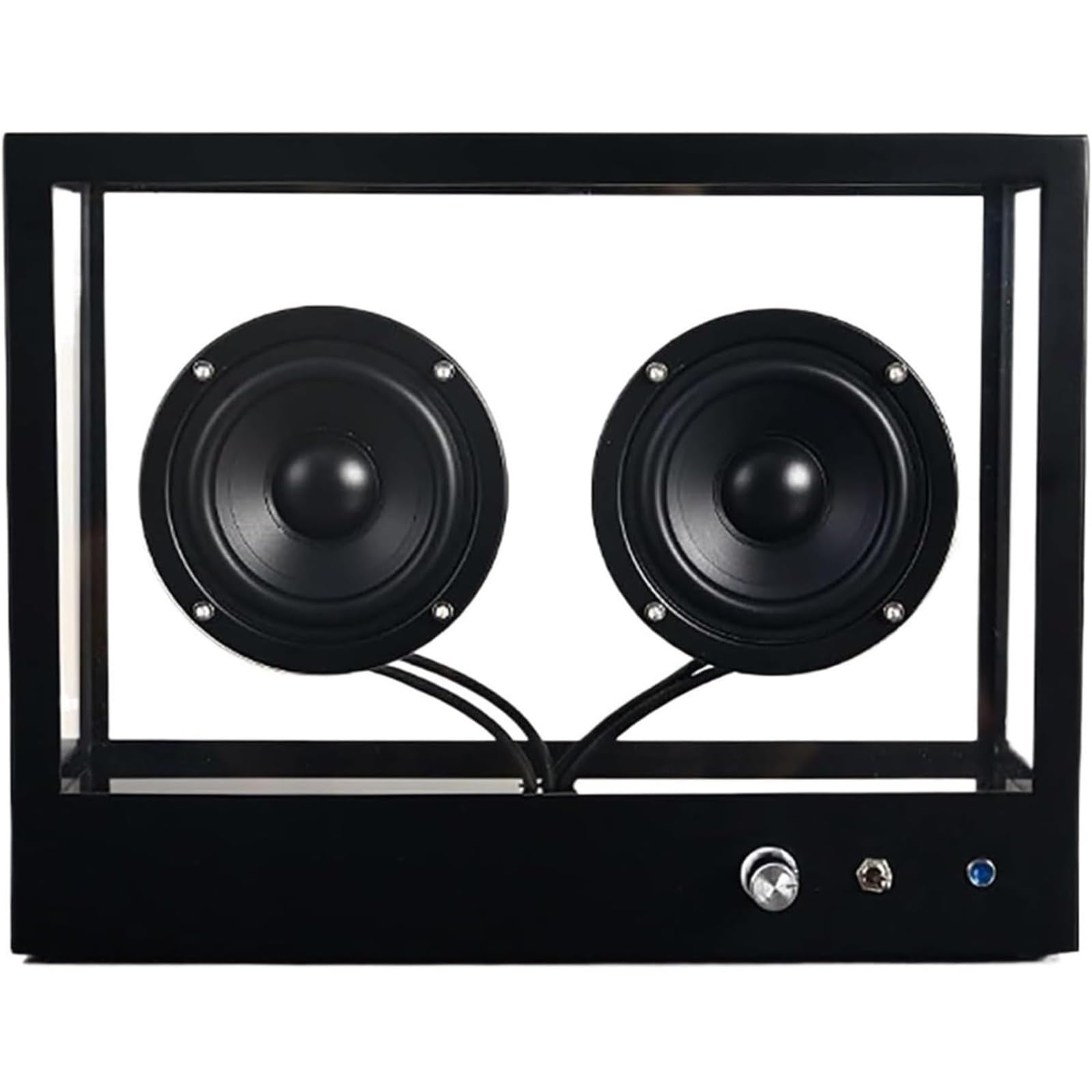Altoparlante Bluetooth a cassetta, portatile, minimalista, con riproduzione USB/AUX, perfetto per regalo, ufficio e soggiorno, design trasparente