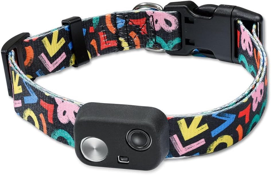 MS-5 Automatic Pet Door Collar, Genuine High Tech Pet Brand Dog Collar for Power Pet Doors - Deluxe Strap (Pink, Medium) - DC-PNK-MS5-M