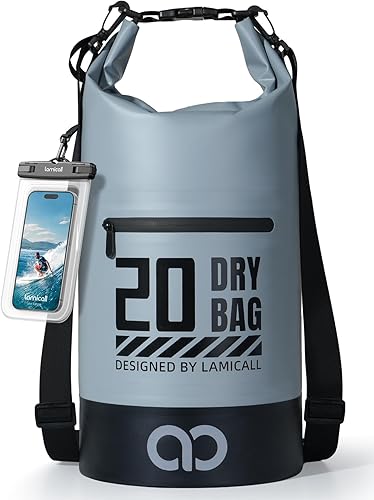 Lamicall Bolsa seca, bolsa impermeable - duradera y flotante 5L10L20L30L40L bolsa de secado con bolsa de teléfono a prueba de agua para viajes,