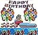 veeyiki Décoration de fête d'anniversaire pour Enfants - Assiettes Coupes Serviettes Couvertures de Table avec Ballon Gratuit - pour 10 invités (PARTY-23) (PARTY-14)