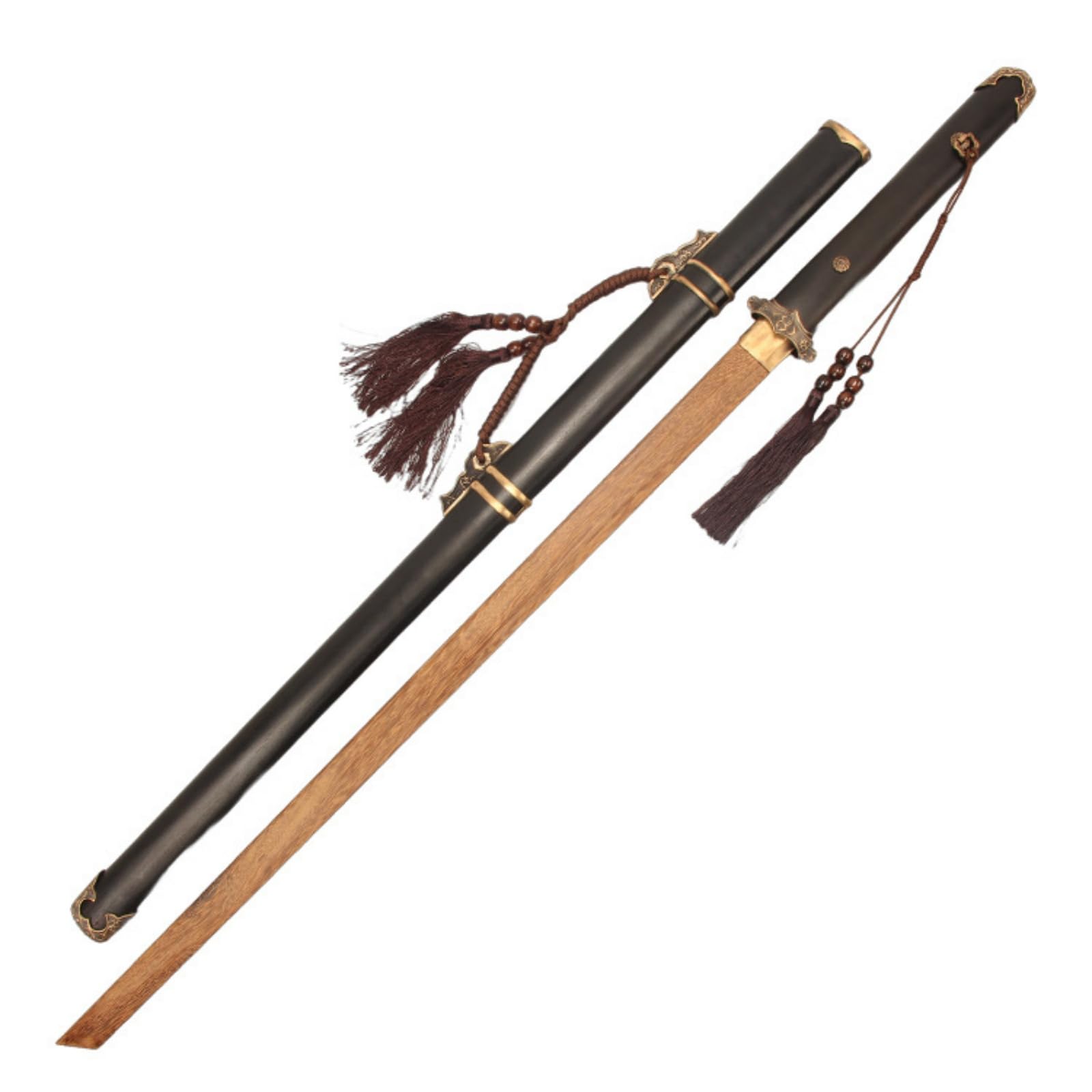 木刀 素振り 木剣 居合刀 木制の刀 全長100cm 刃厚2センチ 鞘付き  