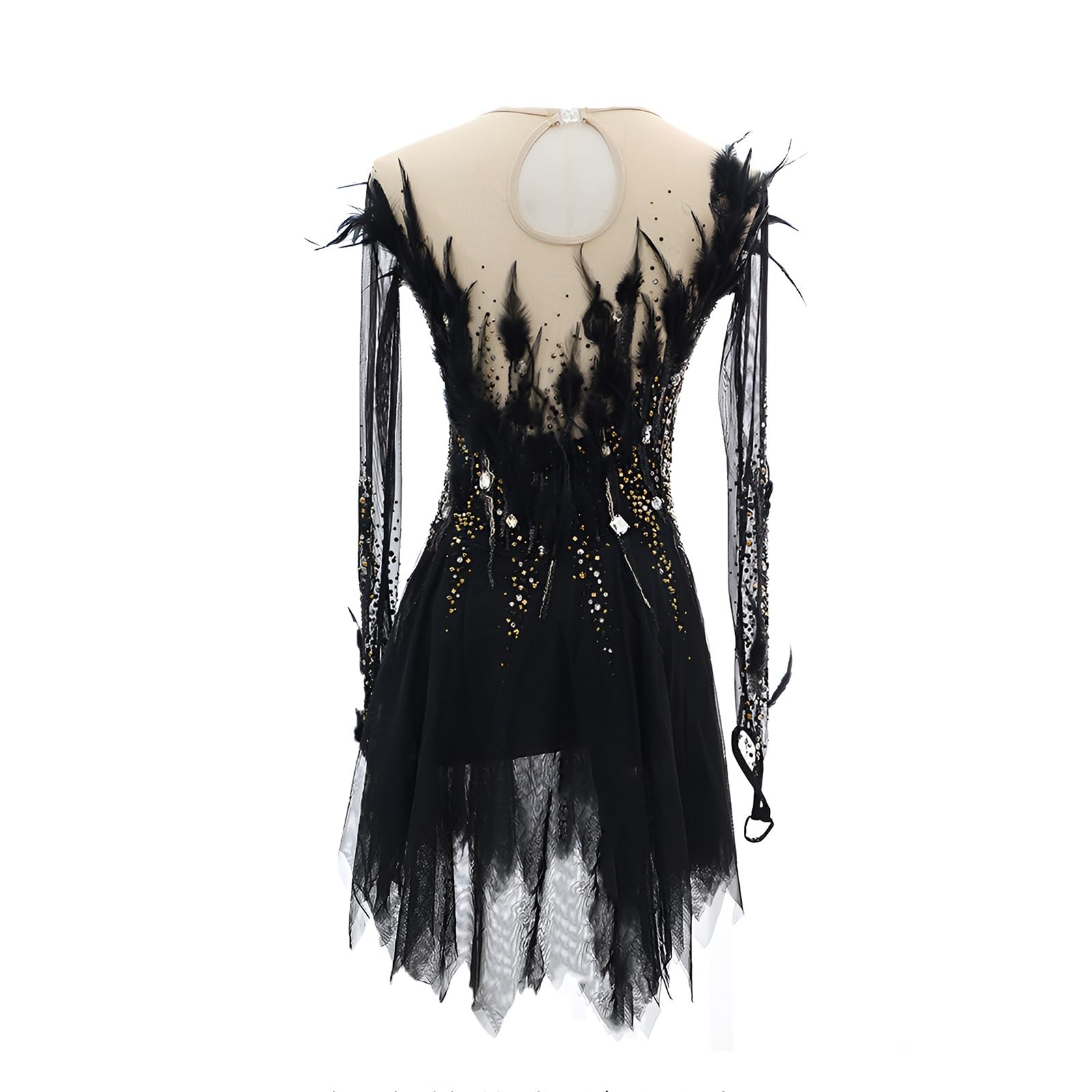 Figure Skating Dress for Women Girls High Elasticity With Rhinestone Ice Skating Dress for Competition(XX-Large)