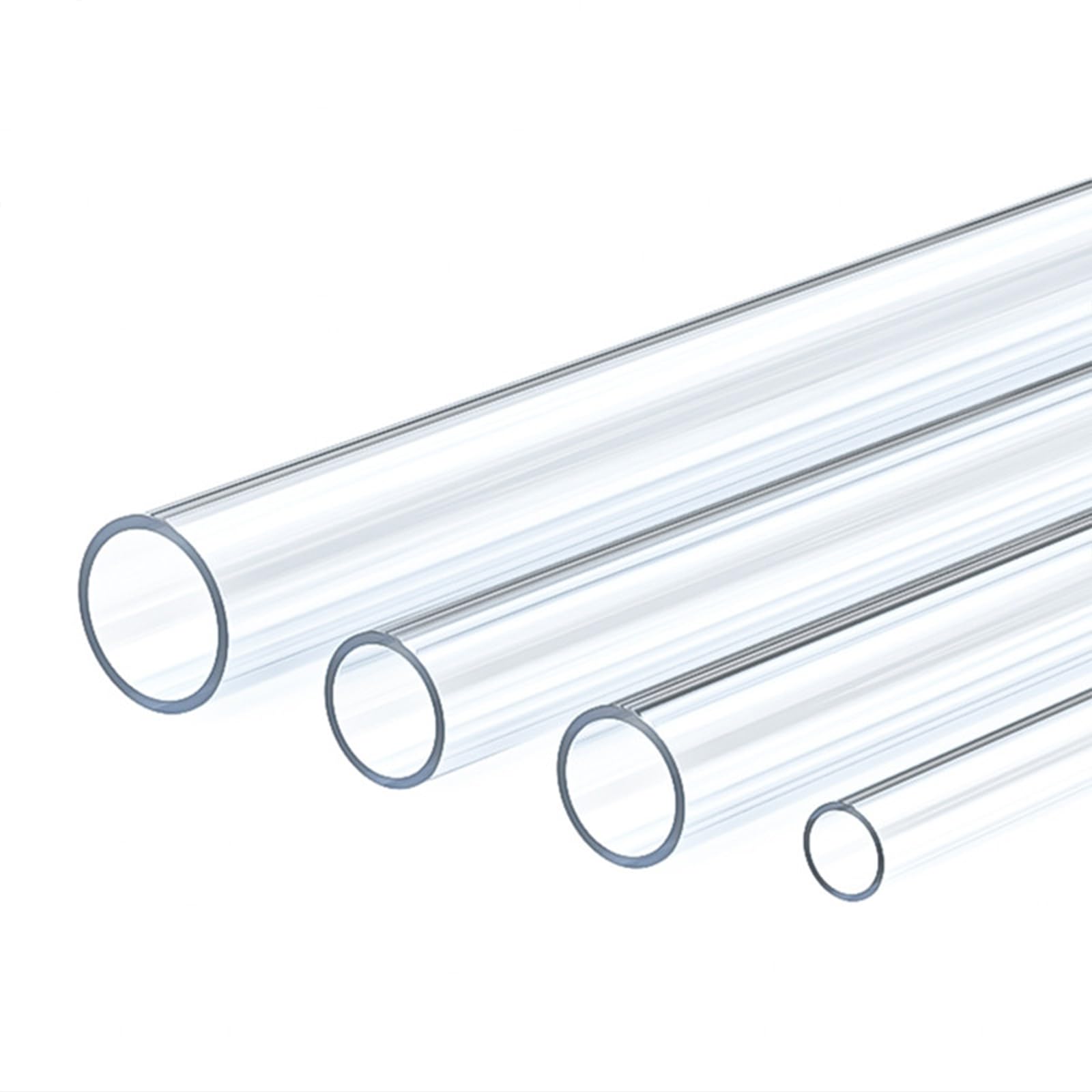 Tubo Acrilico Trasparente Cilindro Cavo Rotondo in Plastica Rigida Superficie Liscia per DIY Creativo Display e Packaging,85mmx2mm