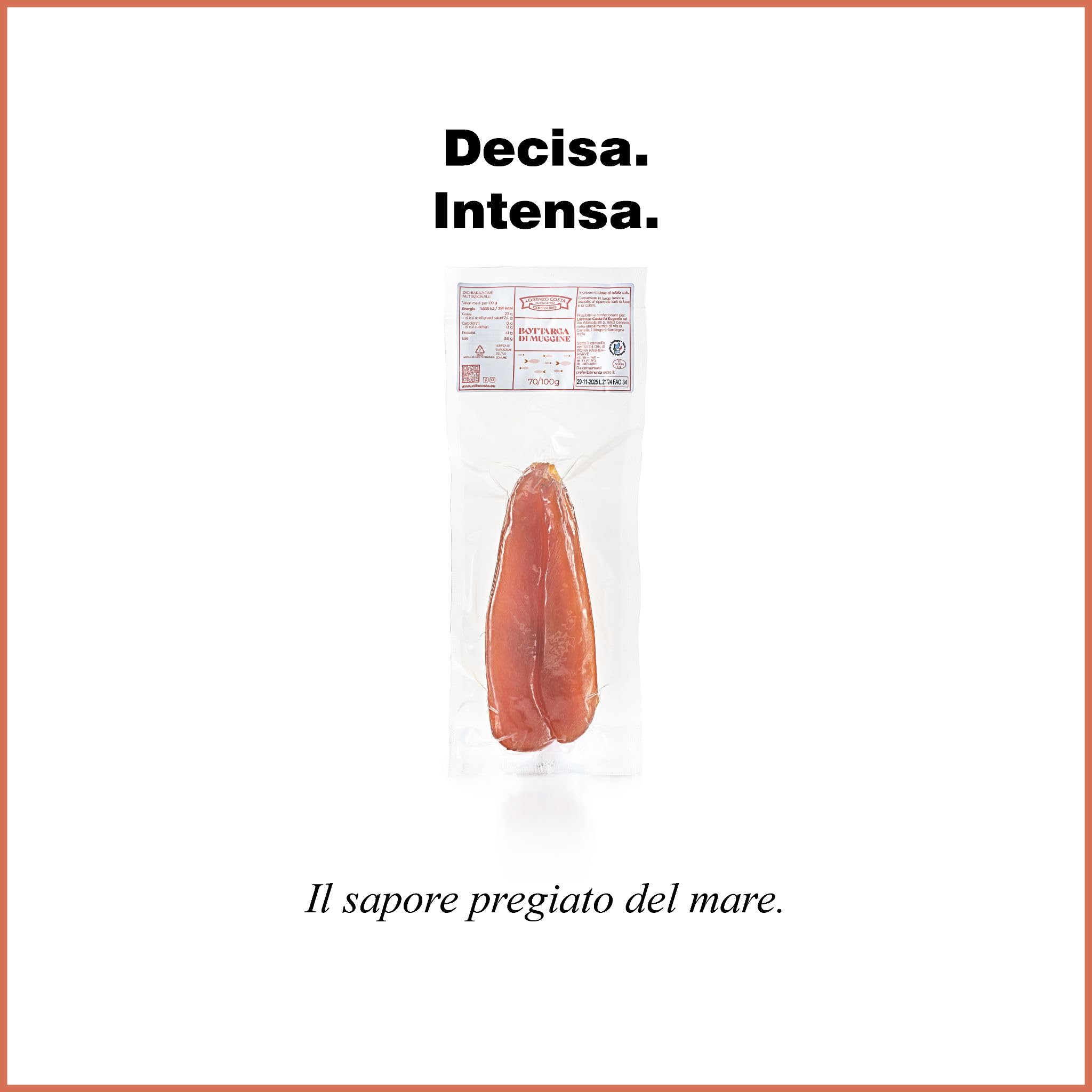 Bottarga di Muggine 70/100g | Bottarga Muggine lavorata in Sardegna | Bottarga di muggine sarda | Prodotto certificato Kasher | Made in Italy - 2