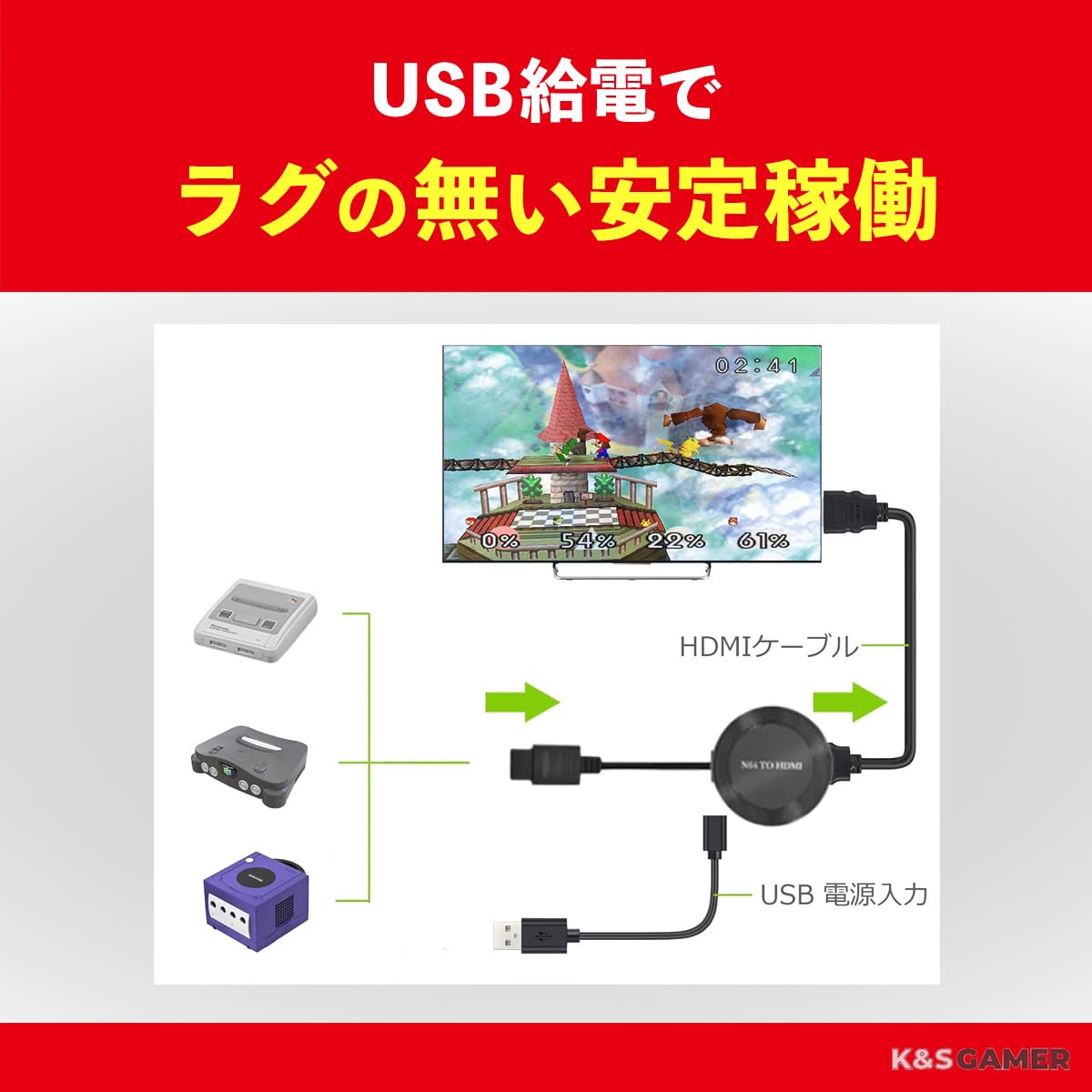 Amazon.co.jp: 【K&SGAMER】 マルチ変換 コンバーター 