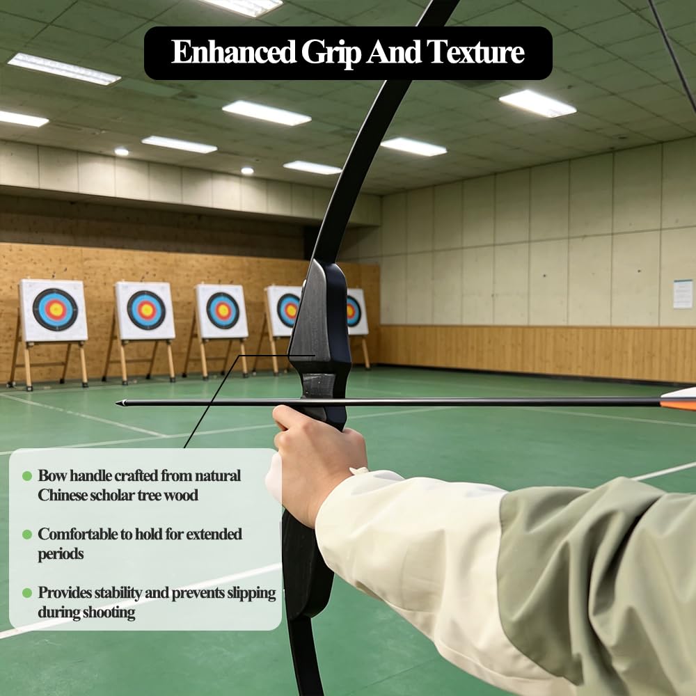 Arco Recurve 40 libbre per Adulti-51 "Bow Riser in Legno Takedown per il Target Practice e Principiante con Tiro con Tiro per Praticare Frecce all'aperto