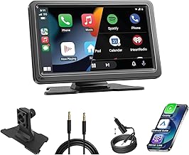 AUTO SNAP Portable Screen 7 Inch Car Play Android Auto Screen Touch Screen Wirelss Voice Control Bluetooth Mirror Multimedia