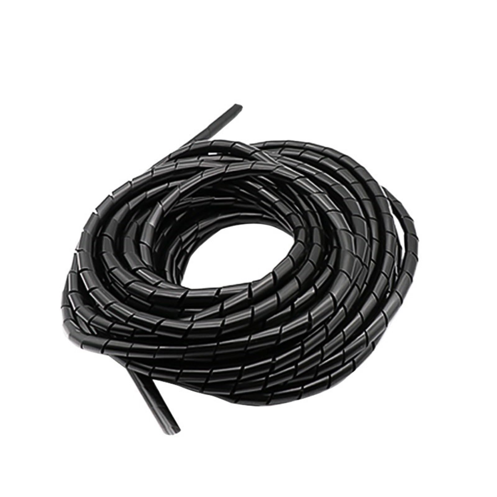 spiral protector 13 Meters Spiral Cable Protect Tube Out Diameter 8mm Cable Wire Wrap Tube Spiral Hose PE Polyethylene Black White Manage Cord wraps cable(White)