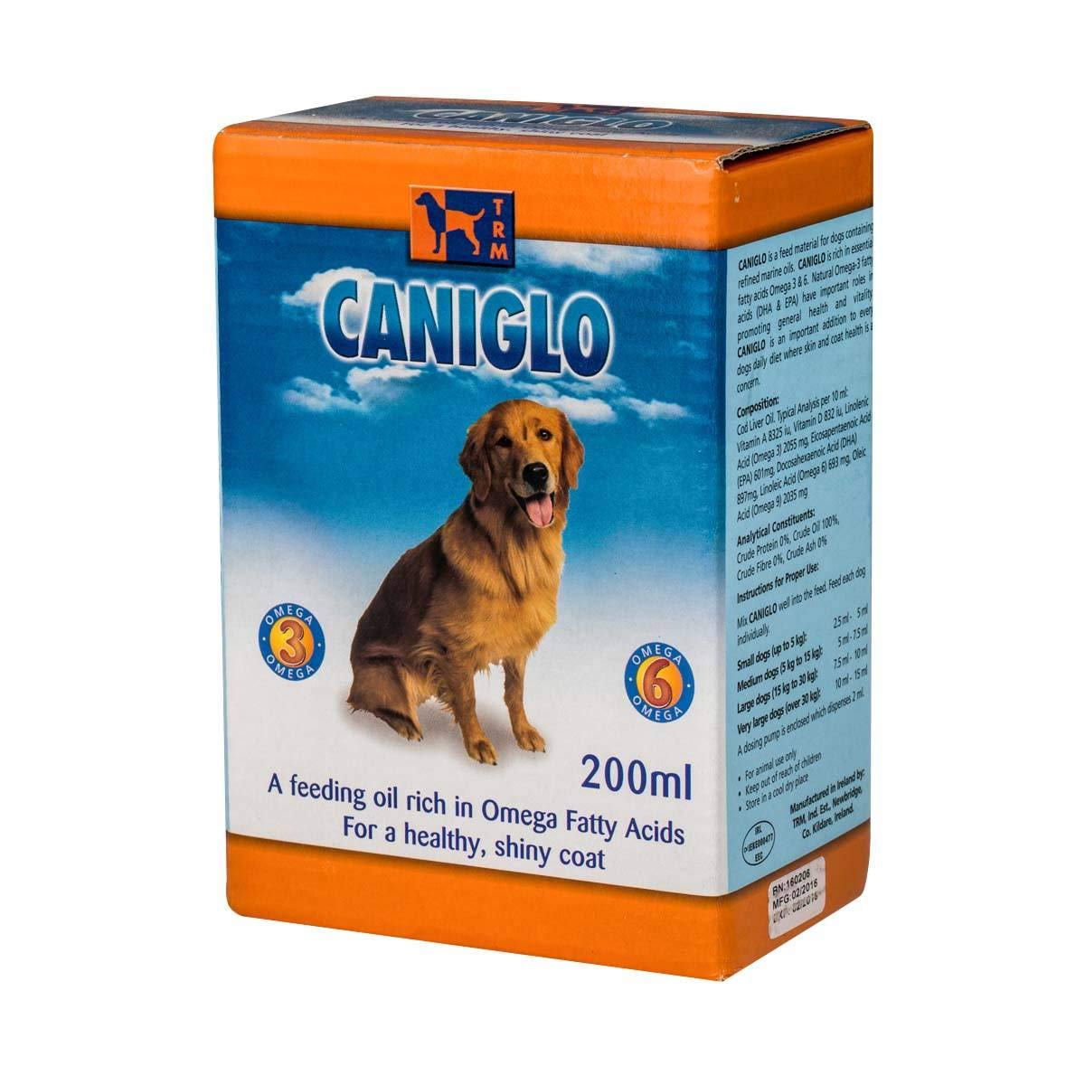 CANIGLO Omega 3 For Dogs - Rich Essential Fatty Acids & Omega 3, 6, 9 Liquid Dog Supplements For A Soft, Shiny Coat, Good Skin Condition And A Happy, Healthy Pet | 500ml Supplements & Vitamins For Dogs