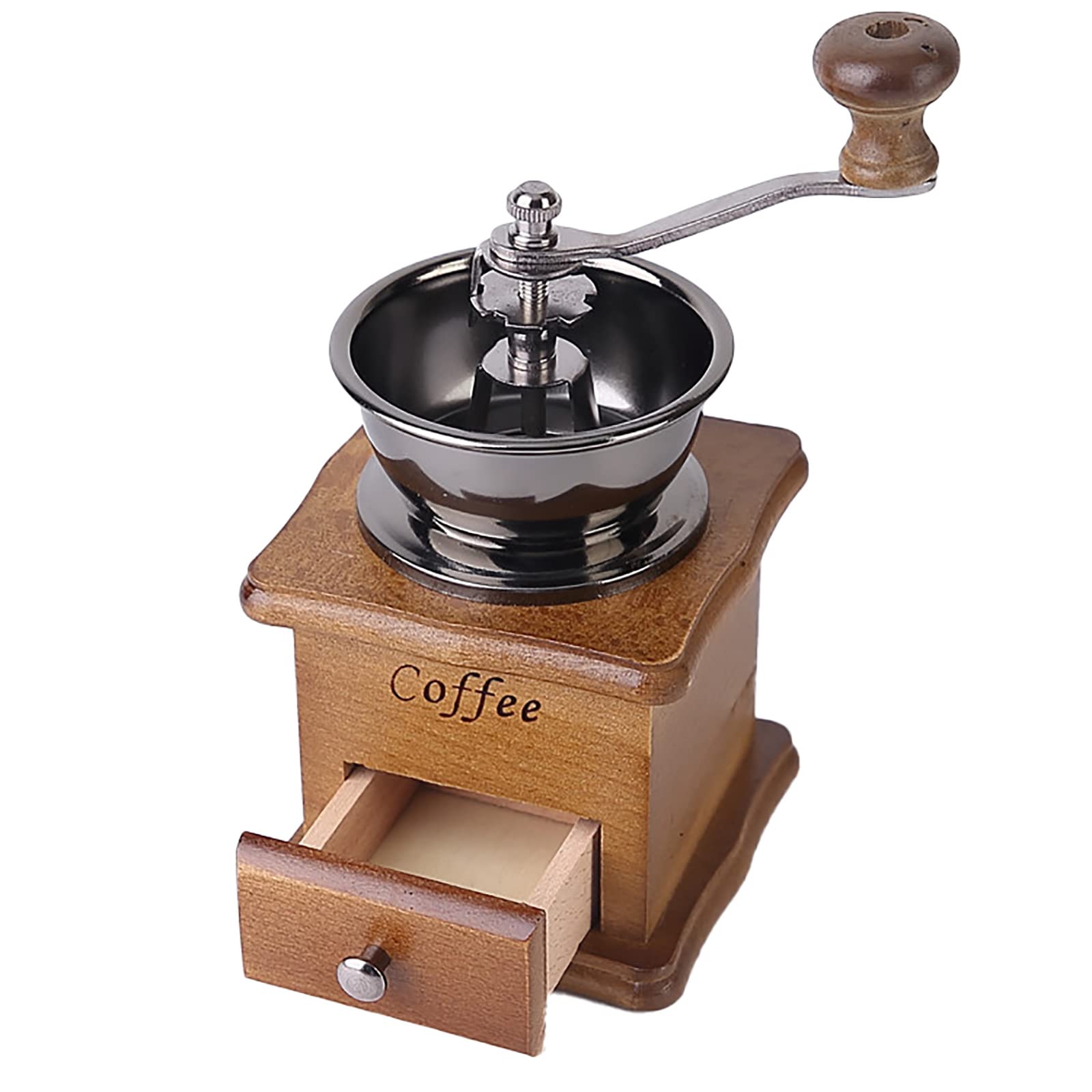 Moulin à café manuel pour expresso avec broyeur céramique réglable et manivelle style rétro