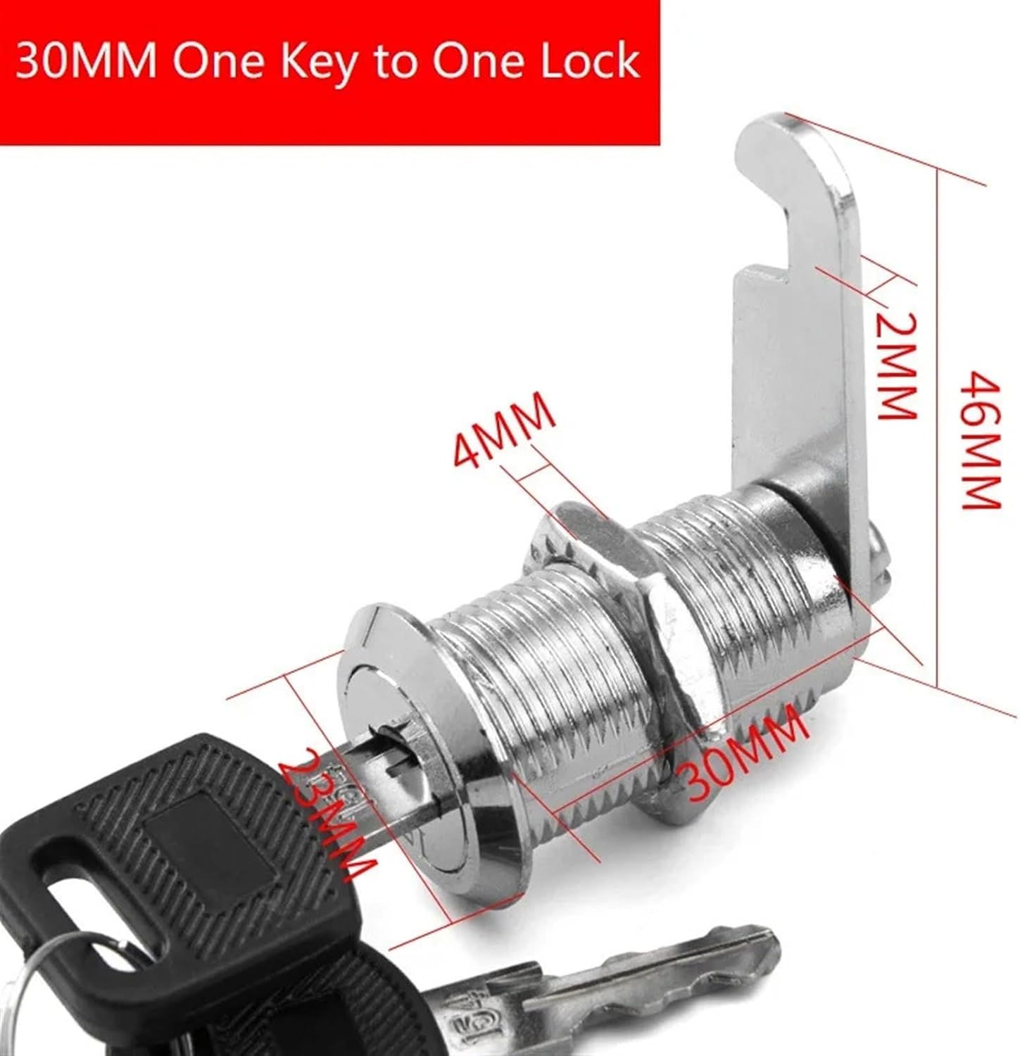 Cam Lock File Cabinet/Cargo Cabinet/Drawer Cabinet Lock with 2 Keys Lock Furniture Hardware Door Cabinet Lock Desk Letter Box 1Pcs(16mm Multiple Open)