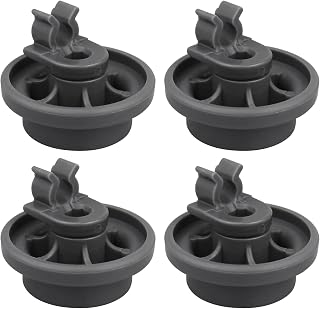 4 Pcs 4581DD3003B Dishwasher Lower Rack Wheels, Bottom Dishrack Roller Assembly Replacement part Compatible with LG Dishwasher Replaces 4581DD9002B 1372292 AP4437752 EA3523051 AH3523051 PS3523051