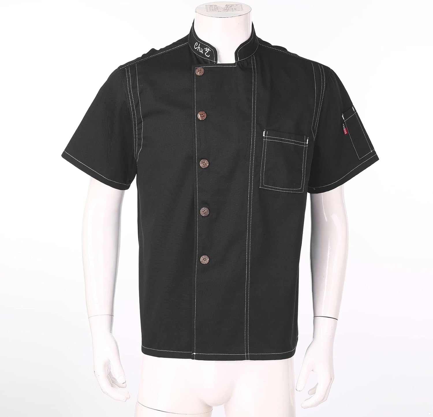 Mens Short Sleeve Chef Coat Unisex Classic Chef Jacket Kitchen Cook Shirt Uniforms with Pockets 16 XX-Large