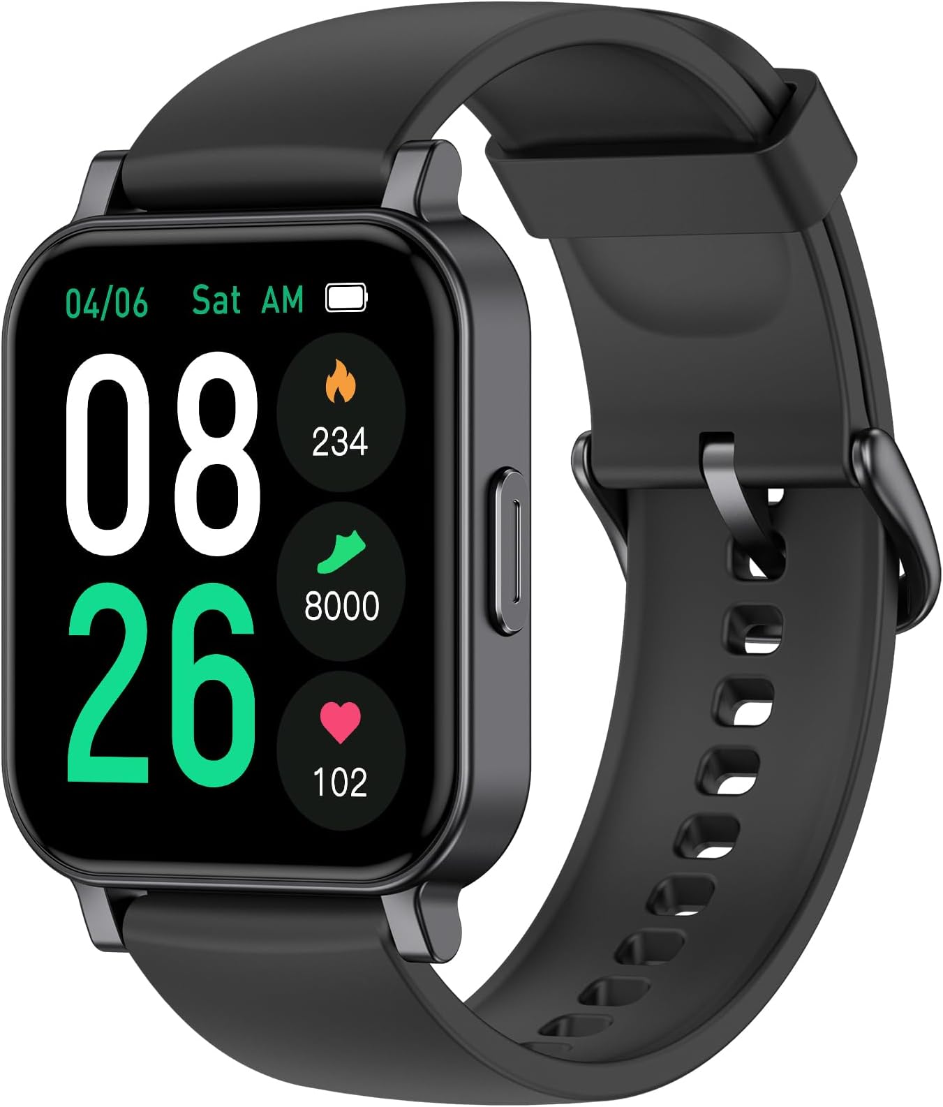 Eurans Smart Watch 41mm, Full Touchscreen Smartwatch, Fitness Tracker with Heart Rate Monitor, SpO2, Step Counter Pedometer, IP68 Waterproof for Women Men Compatible with iOS & Android Phones