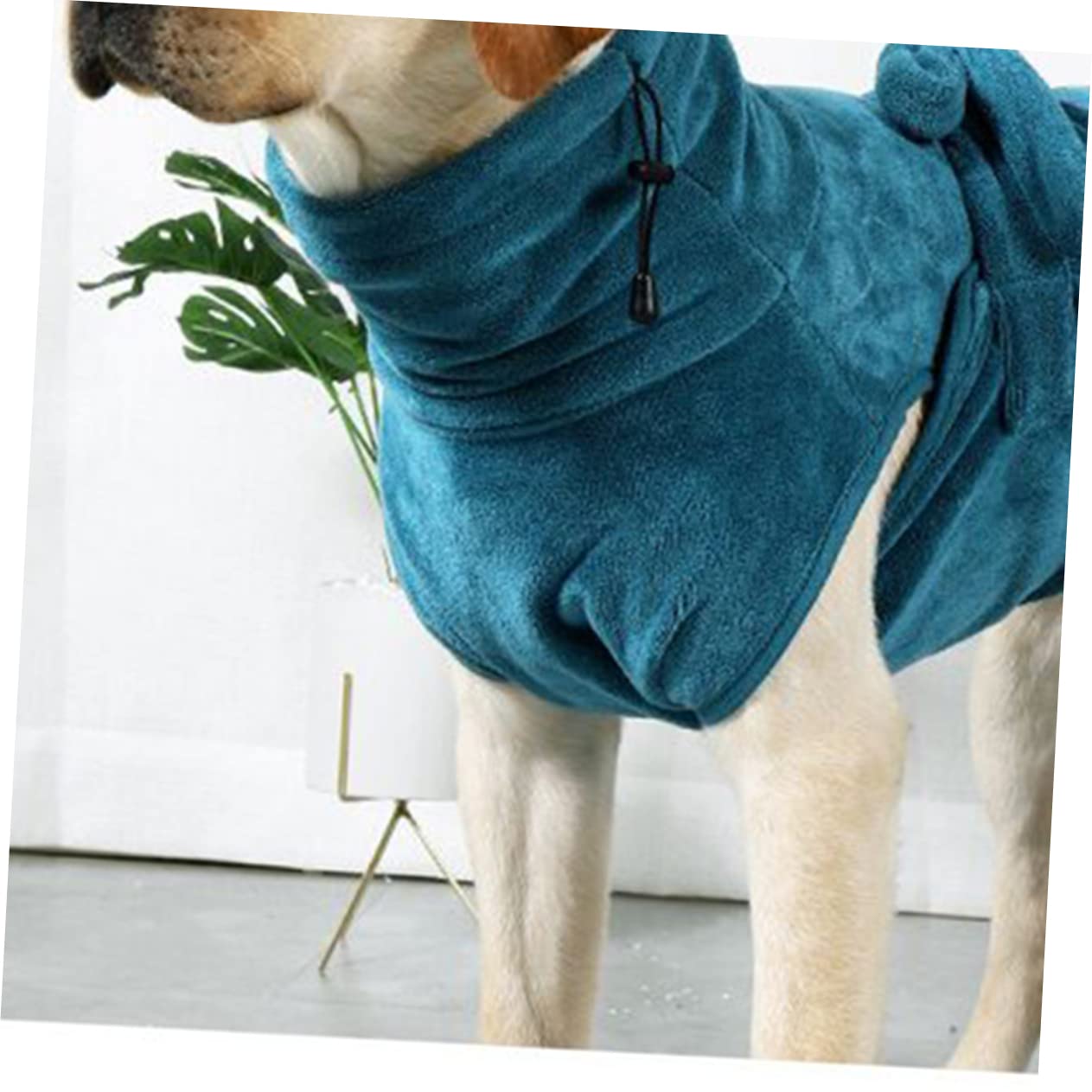 Hundebademantel Schnelltrocknend mit Taillengürtel, Nylon Polyester | Grün, für 2-15kg, Weich und Warm, für Hund und Welpe, Leicht zu Reinigen