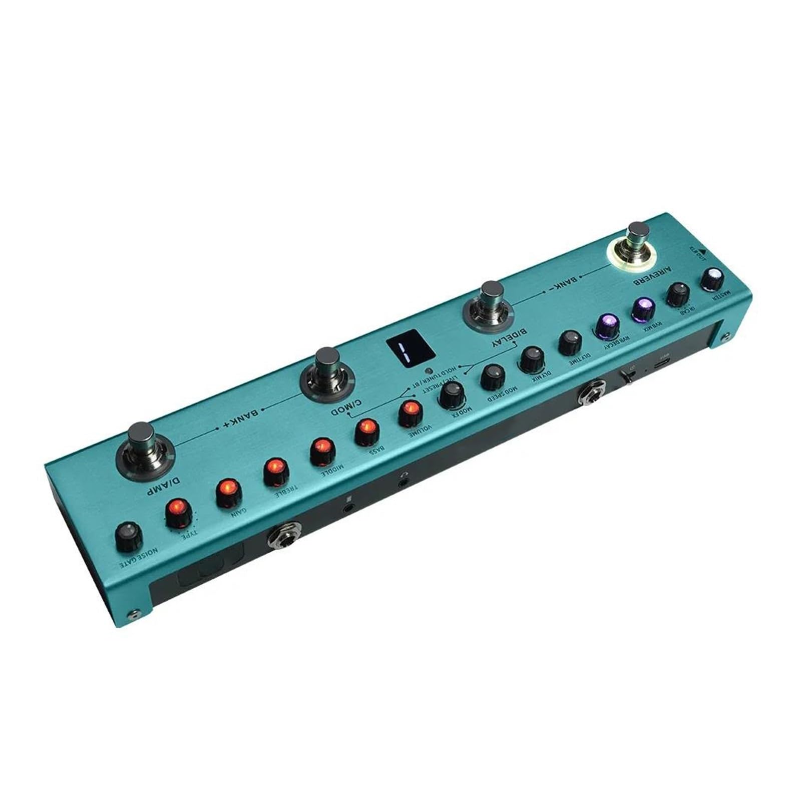 Efekty Do Gitary Elektrycznej Efekt Gitarowy Multi Effect Pedal 36 Presetów 9 Gniazd Przedwzmacniacza 3 Pasmowy Korektor