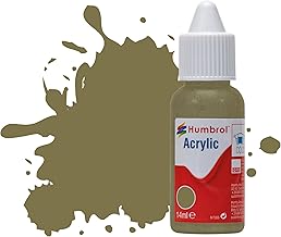 Humbrol Acrylic Paint No. 226 Interior Green Matt dropper bottle, DB0226, 14ml