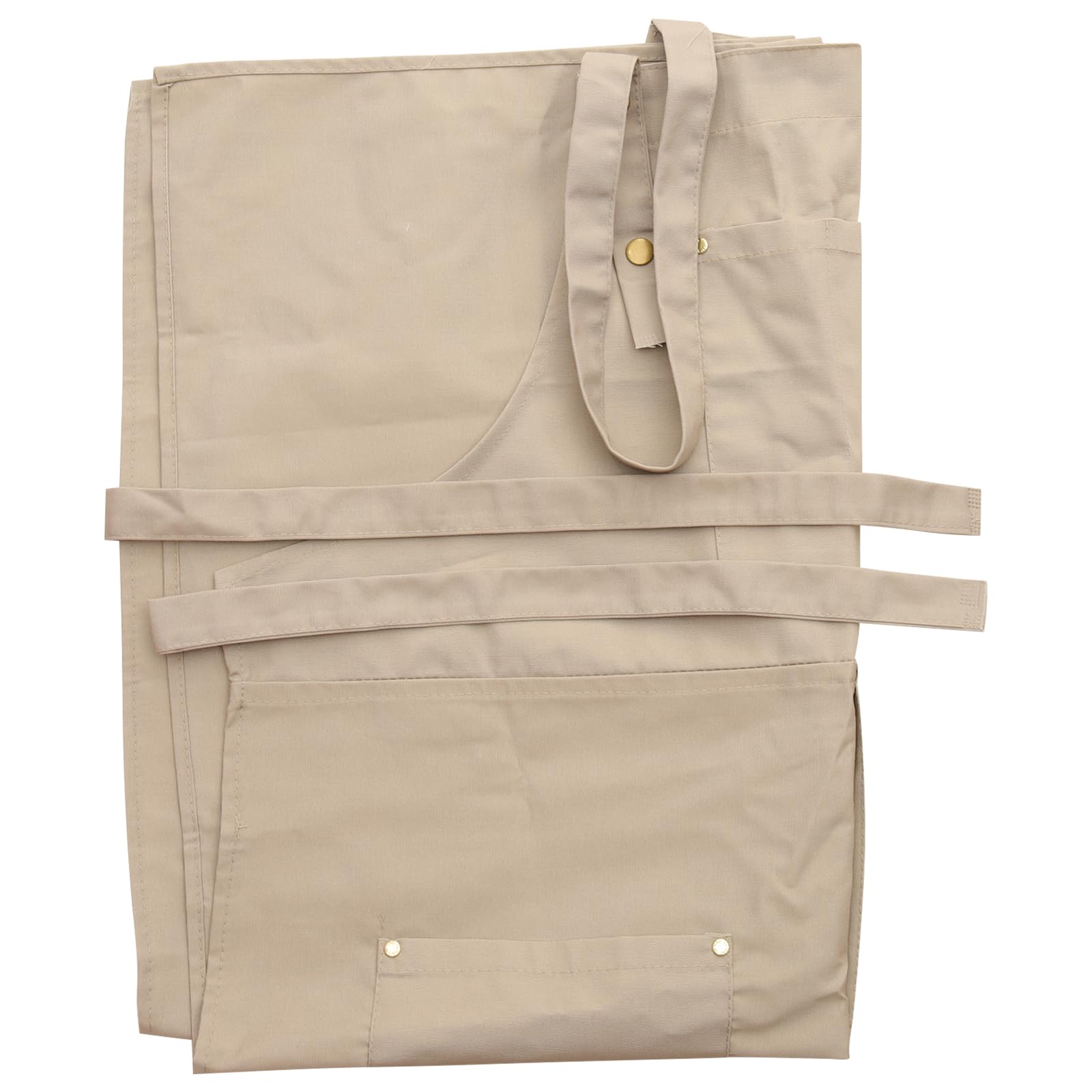 Toyvian Künstler Schürze aus Segeltuch mit Taschen Ölfest und Bequem Latzschürze für Kunst und Grillen Robuste Keramikschürze in Khaki für Damen und Herren