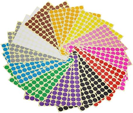 Sticky Color Coding Labels Removable Small Circle Dot Stickers for ...