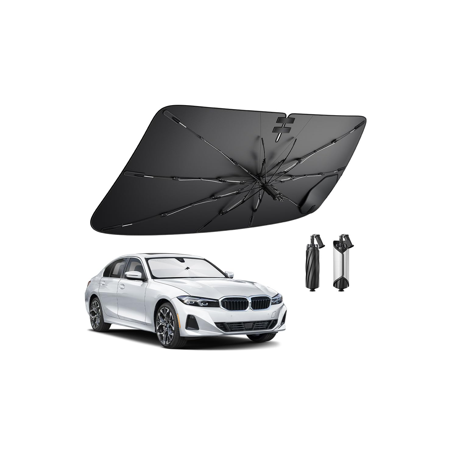 BIBIBO Compatible con BMW Serie 3 G20 G21 i3 G28/4er G22 i4 G26 2018-2024 2025 Parasol Parasol Parasol Delantero Parabrisas Auto Parasol i3 G28 Accesorios