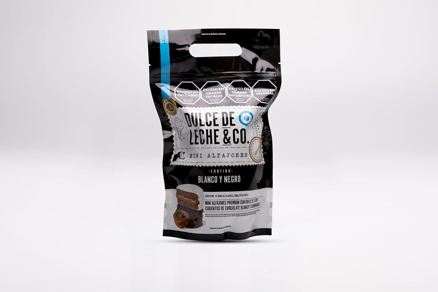 Dulce de Leche & CO. Mini Alfajores mixed in a Doypack, 16 Units - 8 Dark Chocolate 8 White Chocolate - 400 Gr - 14.11 LB (2)