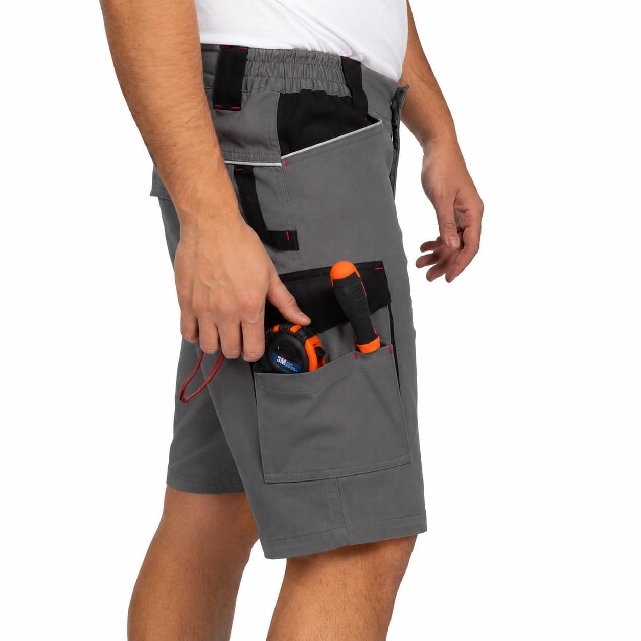 BWOLF Daytona Short de Travail Homme, Stretch Résistant, Multi-Poches Fonctionnelles, Confort Idéal pour Chantier, Artisan, BTP