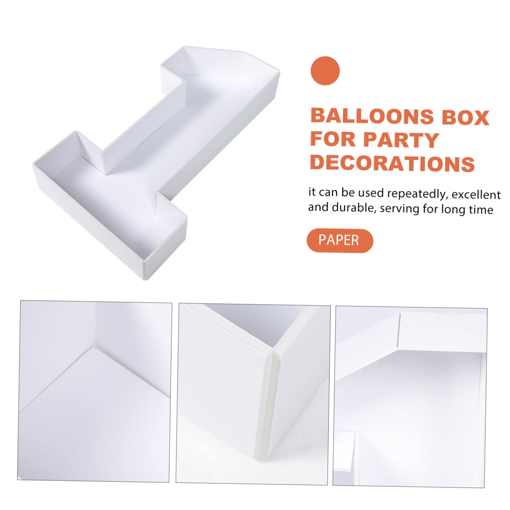 Zahlenförmiger Ballonrahmen Nr 1 aus Ps Weiß für Babyparty | Shower, Gender Reveal, Passende Deko für Mädchen und Kinder, Kompakte Kasten zum Arrangieren
