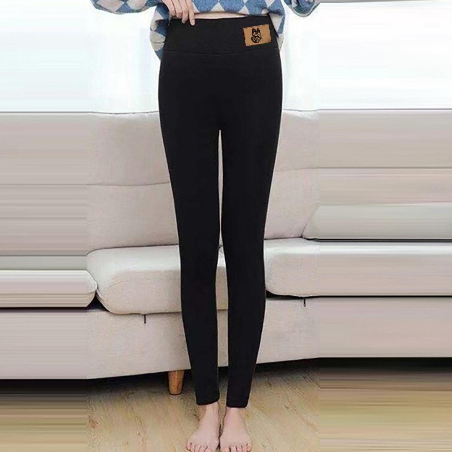 Legging Thermique Femme Doublé Polaire Épaisse – Taille Haute, Coton Chaud Pour Hiver -10°C à +15°C