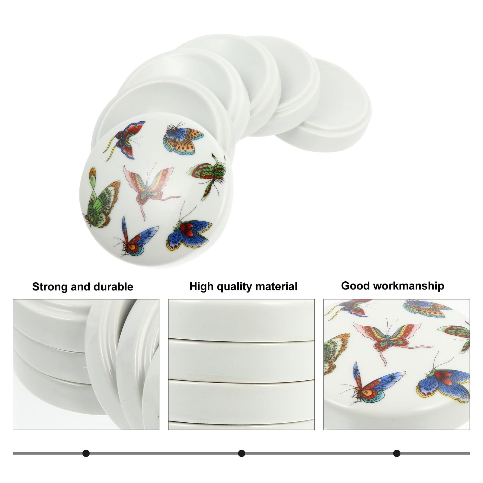 1ensemble Set de Plateaux Empilables Céramique Résistants pour Bijoux et Peinture Palette Porcelaine avec Couvercle pour Aquarelle Huile et Peintures Chinoises