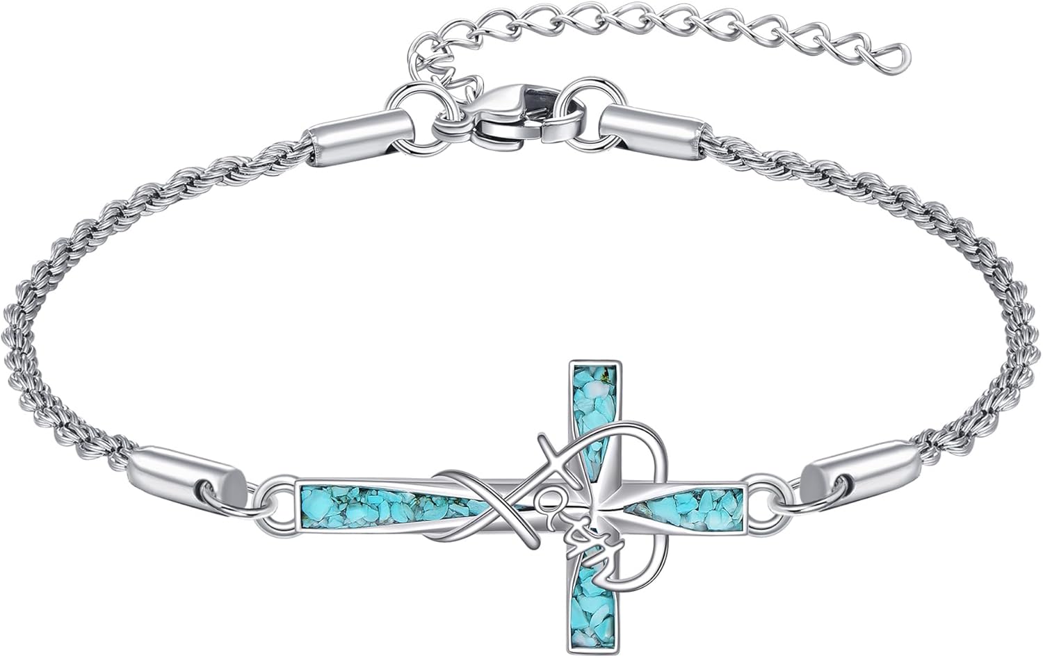 Cross Bracelet 925 Sterling Silver Origami Cross Bracelet Jewelry Gifts for Women Girls