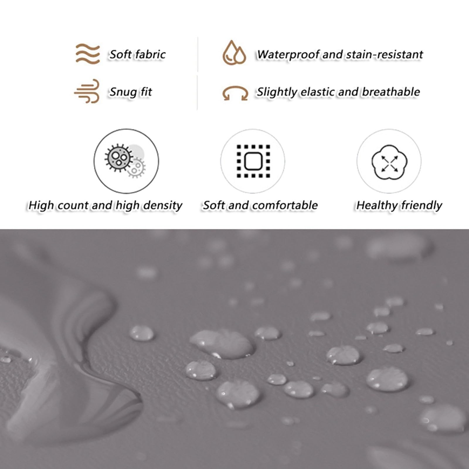 Esszimmer Stuhlhussen Elastischem PU-Leder 2er-/4er-/6er-Set,Einfarbige Wasserdichte Stuhlhussen für Esszimmerstühle,Universelle Stuhlschutzbezüge für Restaurants Küchen und Hotels(Beige,4 Set)