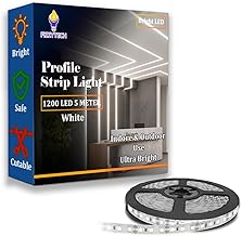 fizzytech 5M White LED Strip Light – 240 LEDs/Meter, 1200 LEDs Total, High Brightness Decorative Lighting for Home & Room Décor (White-1200 LED 5 Meter Strip Lights)