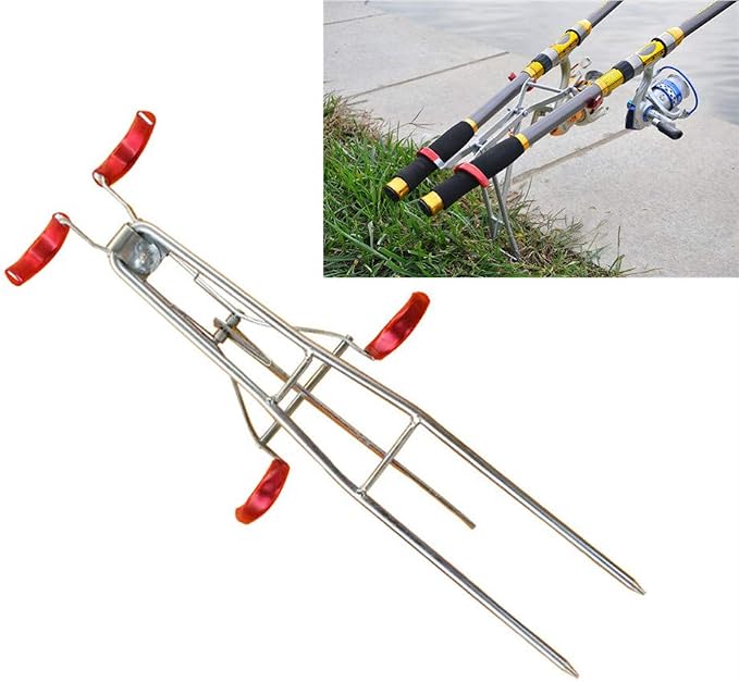 Details about &nbsp;10Pc/Set Simple Portable Fishing Rod Stand Foldable Fishing Pole Holding Bracket