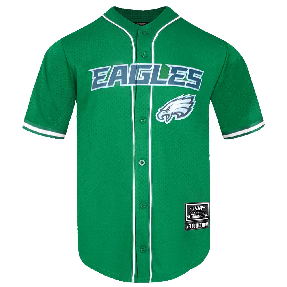 Pro Standard Mens NFL Philadelphia Eagles Mesh Button Down Top Kelly Green XL — image 1