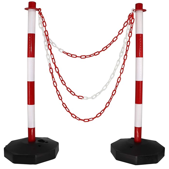 Buy Safety Barrier with Chain (Set of 2),35'' Expandable Parking