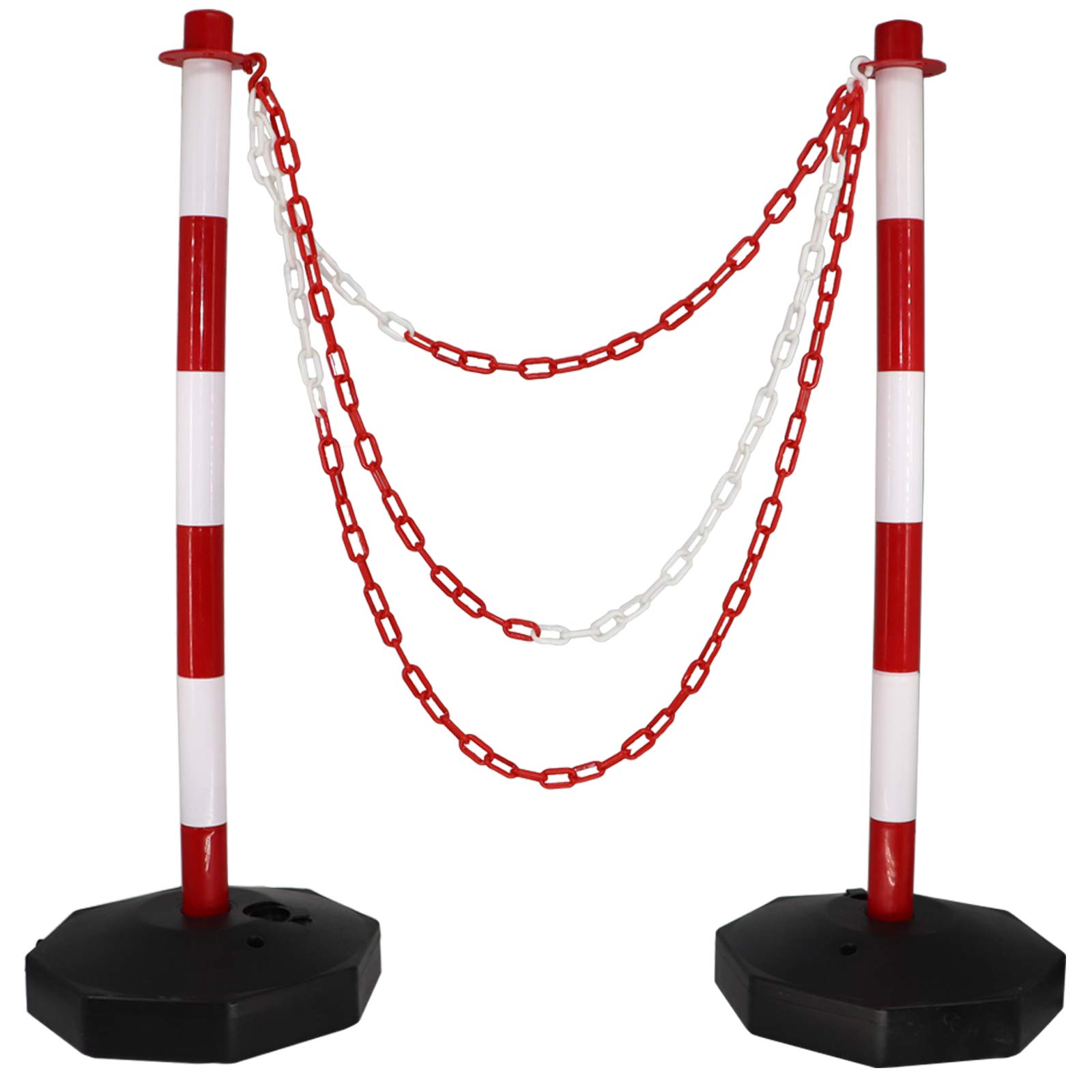 Buy 2 Pack Safety Barrier with Chain,35'' Expandable Parking Barrier