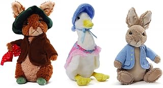 GUND Bunny 3 PCE Peter Rabbit Stuffed Animals Plush Bundle, Peter Rabbit Plush, Benjamin Bunny Rabbit Stuffed Animals and Jemima Puddle Duck -Great Peter Rabbit Toys and for Peter Rabbit Decor, 7.5''